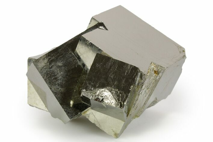 Shiny, Natural Pyrite Cube Cluster - Navajun, Spain #347333